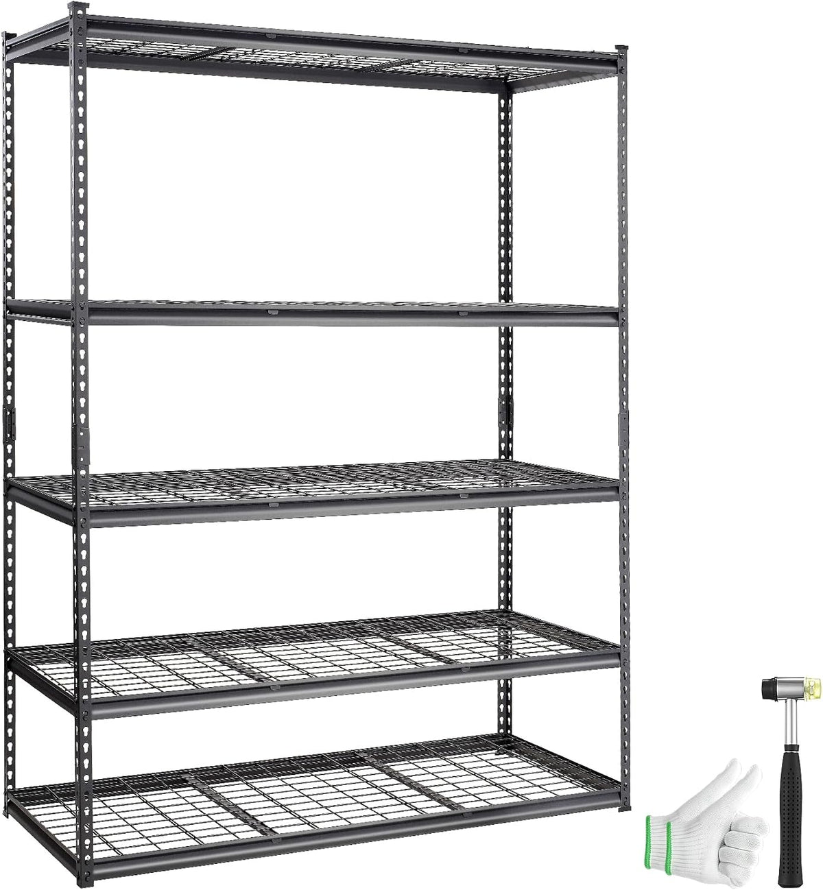 VEVOR Storage Shelving Unit 5-Tier Adjustable 2000 lbs Capacity 60"x24"x78"