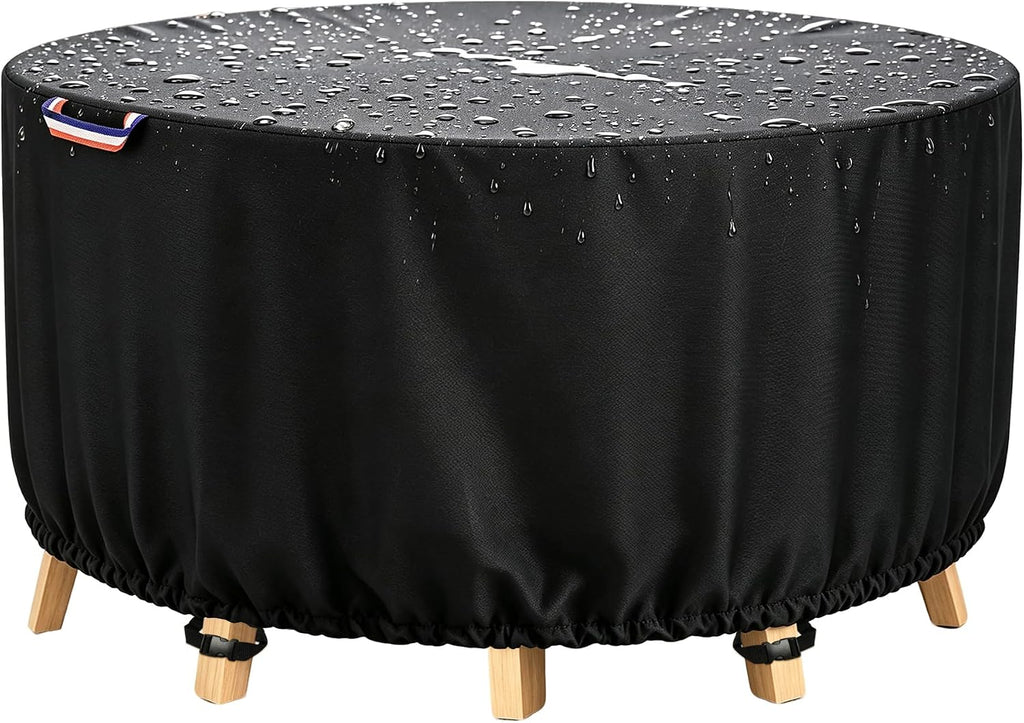 Round Patio Table Cover, 72"Dia Waterproof Outdoor Furniture Covers