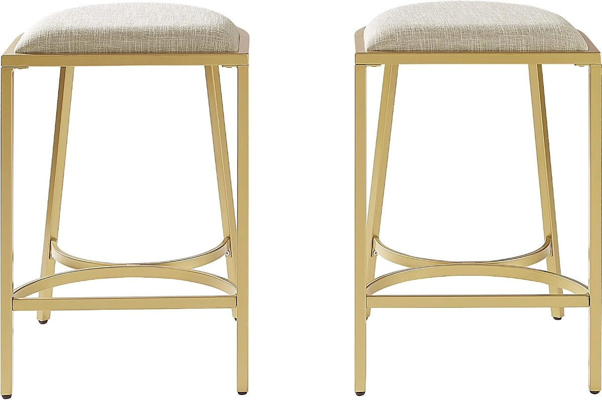Crosley Furniture Ellery Upholstered Counter Stools, Set of 2