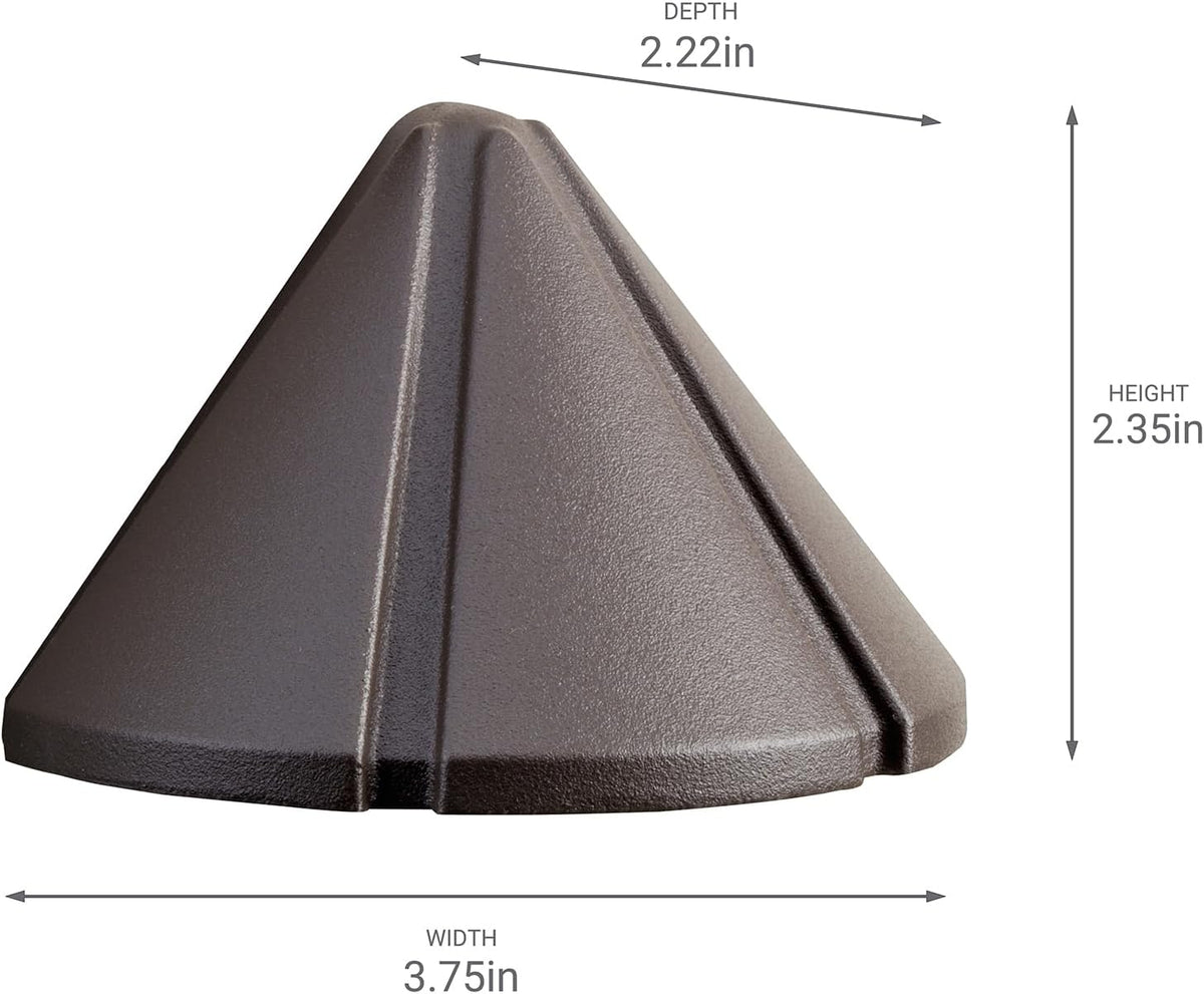 Kichler Six Groove Deck Light, Architectural Bronze