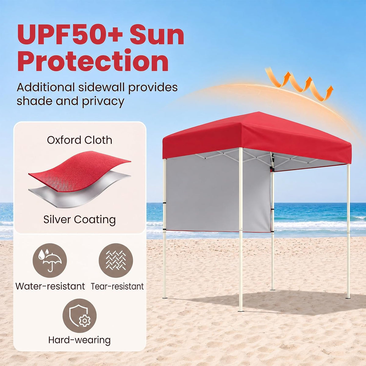Goplus 6 x 4 FT Pop Up Easy Setup Canopy Tent (Red)