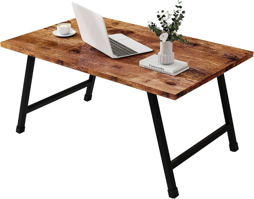 Rectangular Folding Coffee Table Perfect for Small Spaces Brown