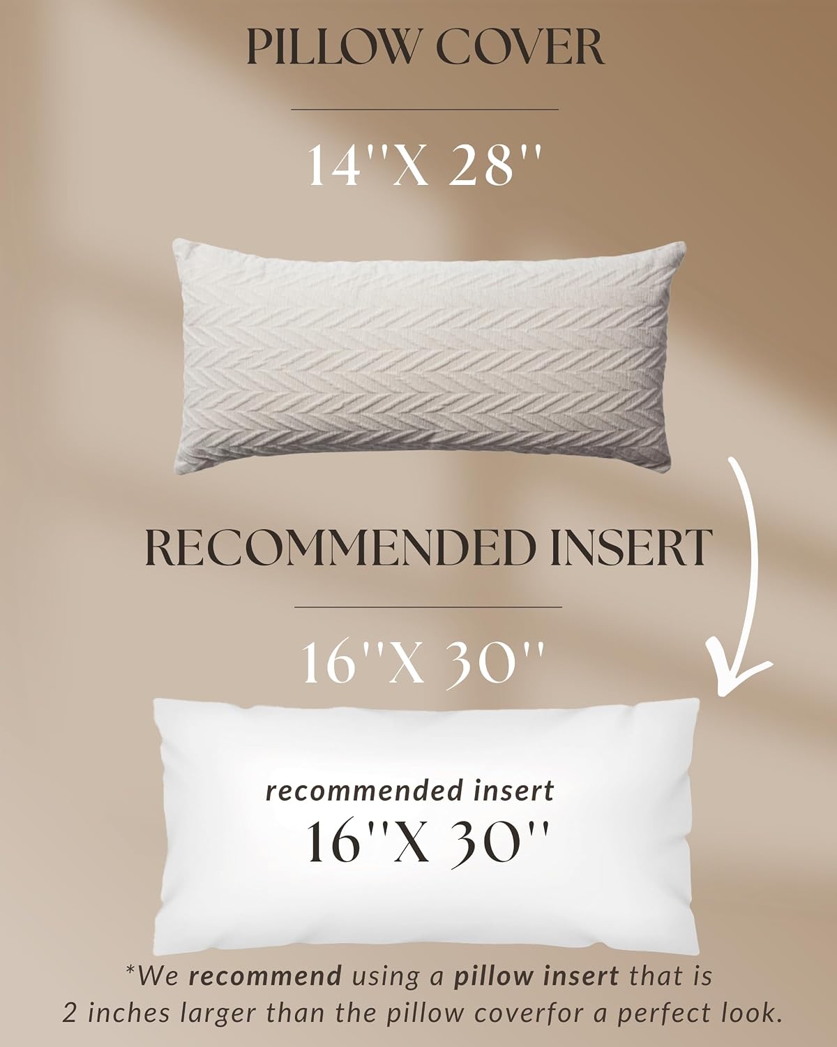 Throw Pillow Covers, Pack of 1 Cozy Soft and Comfortable Pillow Cases Acrylic Blend Cushion Covers for Sofas, Couches, Bed, Boho Home Décor, Cello, White 14x28 Inch