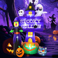 Whubefy 8FT Tall Halloween Inflatable Witch Spooky Ghost Outdoor Decoration