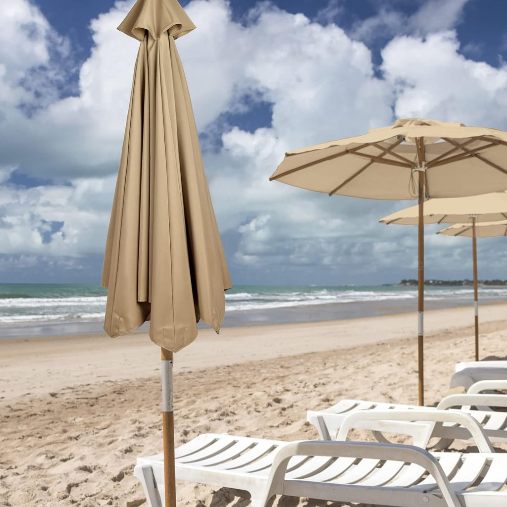 10 ft 6/8 rib umbrella canopy replacement outdoor shown in use