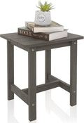 Meluvici Outdoor Side Table, Small Adirondack Side Table for Adirondack Chair - Indoor Outdoor End Table - HDPS (Grey)