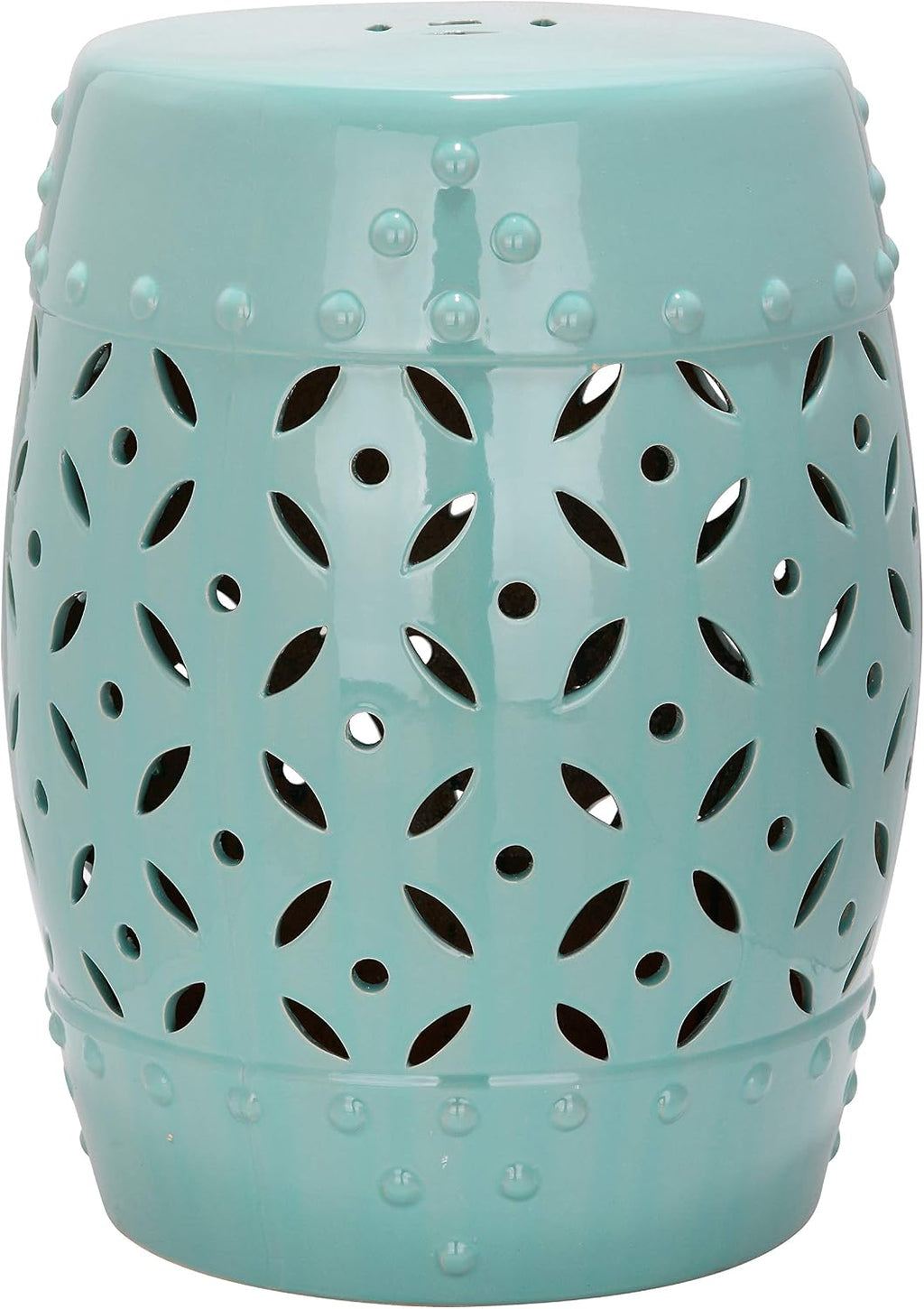 Safavieh Castle Gardens Collection Lattice Coin White Ceramic Garden Stool