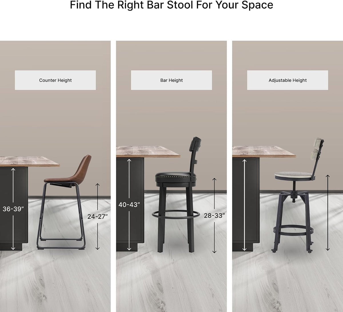 Signature Design by Ashley 1-Piece Counter Height Bar Stool, Black Swivel