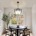 Modern Black Dining Room Light Fixture 4 Lights Chandeliers for Dining Room