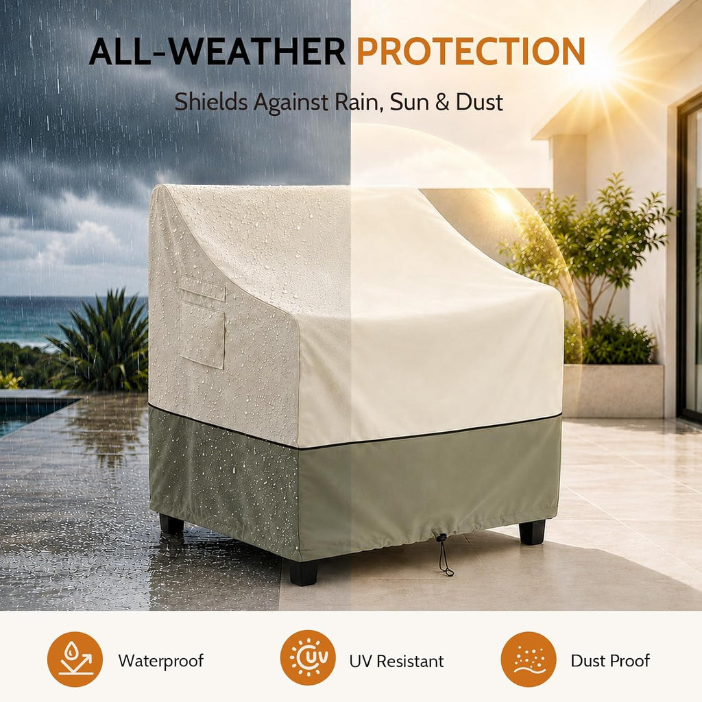 COSFLY Patio Furniture Chair Covers Waterproof, 32"W x 37"D x 36"H 2 Pack