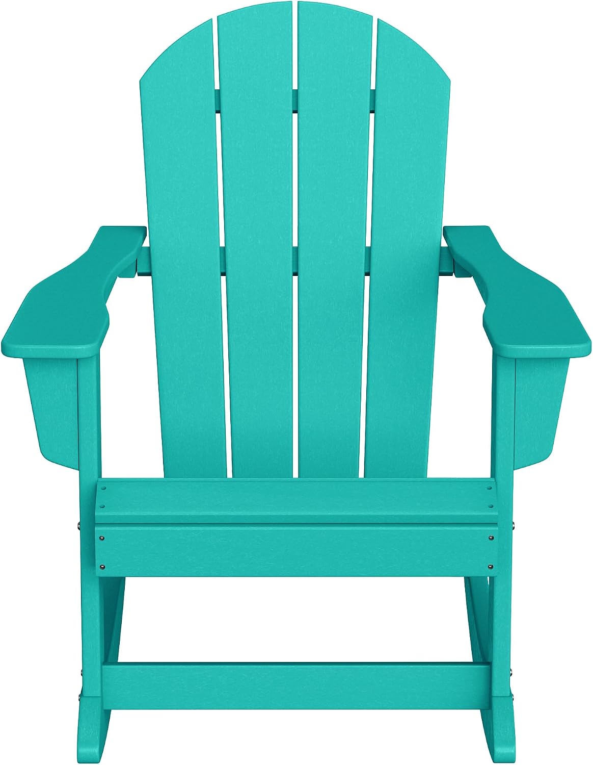 WestinTrends Malibu Outdoor Patio Rocking Adirondack Chairs with Side Table Set, Turquoise