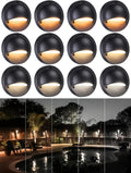 LEONLITE 12-Pack 5CCT 3.74inch Low Voltage LED Deck Lights, Black