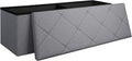 43 Inches Folding Storage Ottoman Bench for Bedroom,660 lb Ottoman with Storage End of Bed Storage Bench,for Bedroom,Living Room,Entryway,Dark Gray（43Wx15Dx15H
