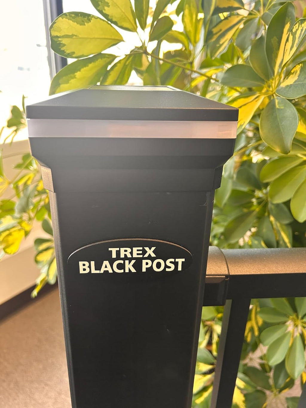 4.5" x 4.5" Composite Solar Deck Post Cap Light for a Trex Transcend Post (Black) by Decks of PA - Single Light