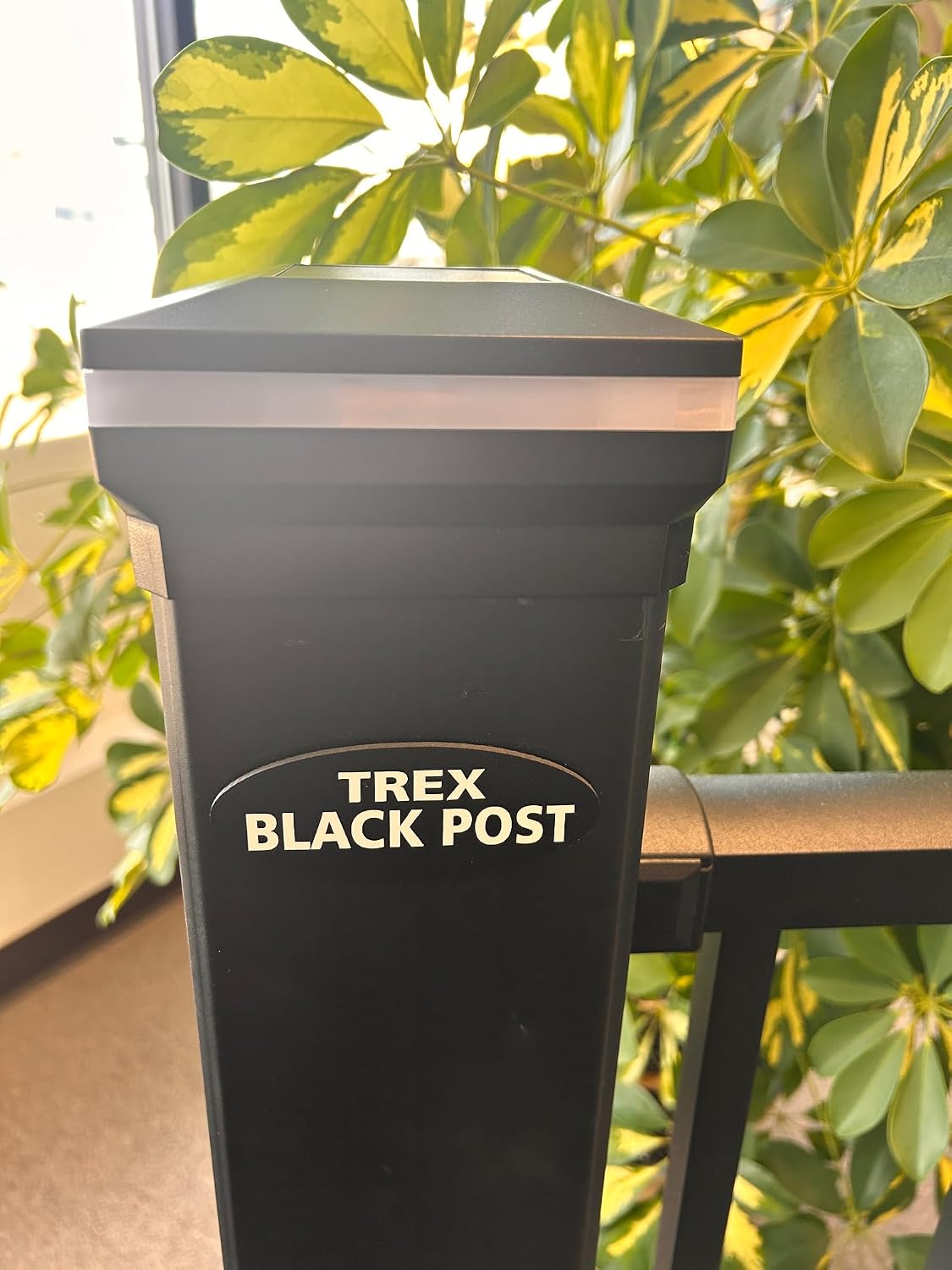 4.5" x 4.5" Composite Solar Deck Post Cap Light for a Trex Transcend Post (Black) by Decks of PA - Single Light