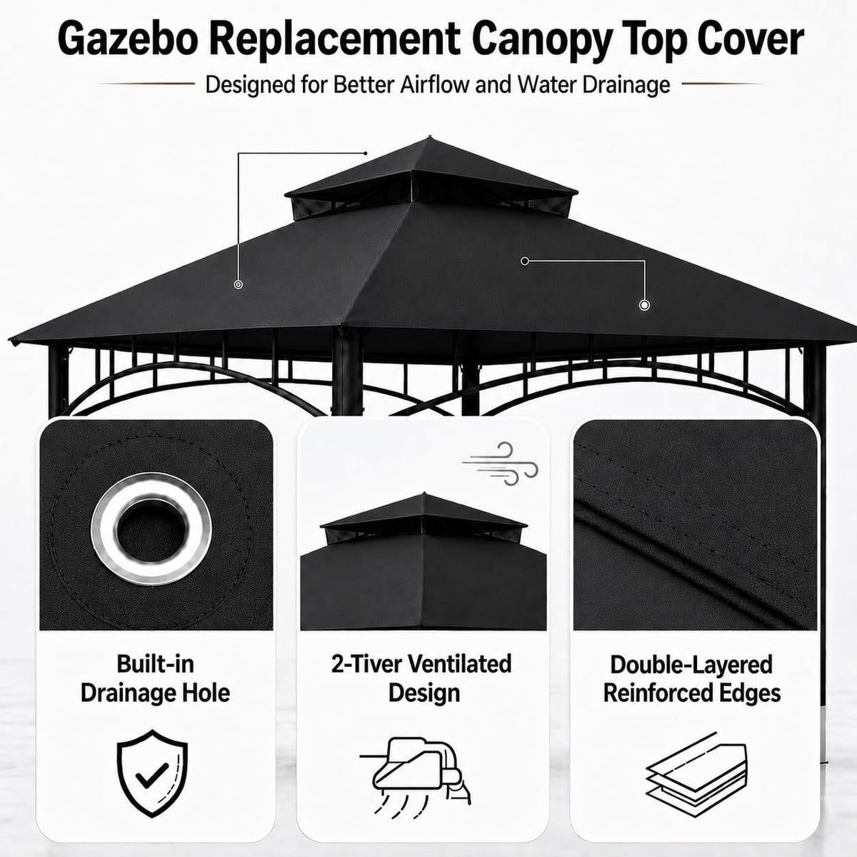 10x10 canopy replacement top for target madaga gazebo, package contents