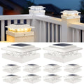kolpop Solar Post Cap Lights Outdoor 10 Pack, 3 Color Temps&2 Brightness