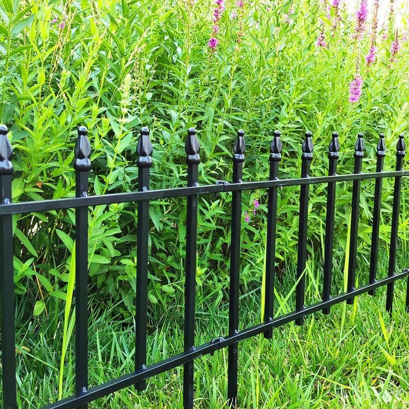 Thealyn 18" H x 22" W Decorative Metal Garden Border Fence, 10 Panels, 18Ft