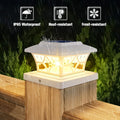 VOLISUN Solar Fence Post Cap Lights, Cool/Warm Modes Outdoor 4Pack, White