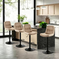 Bar Stools Set of 4 Swivel Adjustable Bar Chairs Counter Height