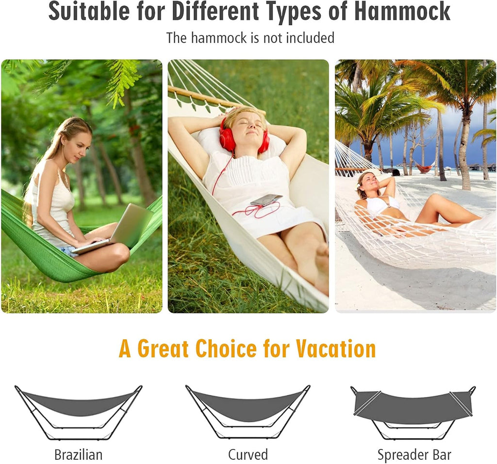 Giantex Universal 2 Person Hammock Stand Only, 450LBS Capacity
