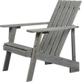 JONATHAN Y Irving 32" Solid Acacia Wood Adirondack Chair, Gray