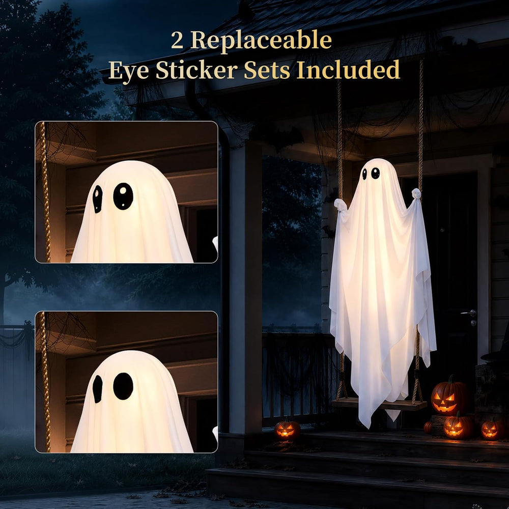Halloween Decorations Outdoor, 5FT Swinging Ghost Hanging Decor