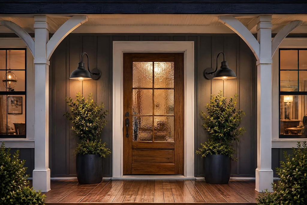 Barn Light Outdoor Wall Lights 8" Exterior Lighting Fixtures 2 Pack