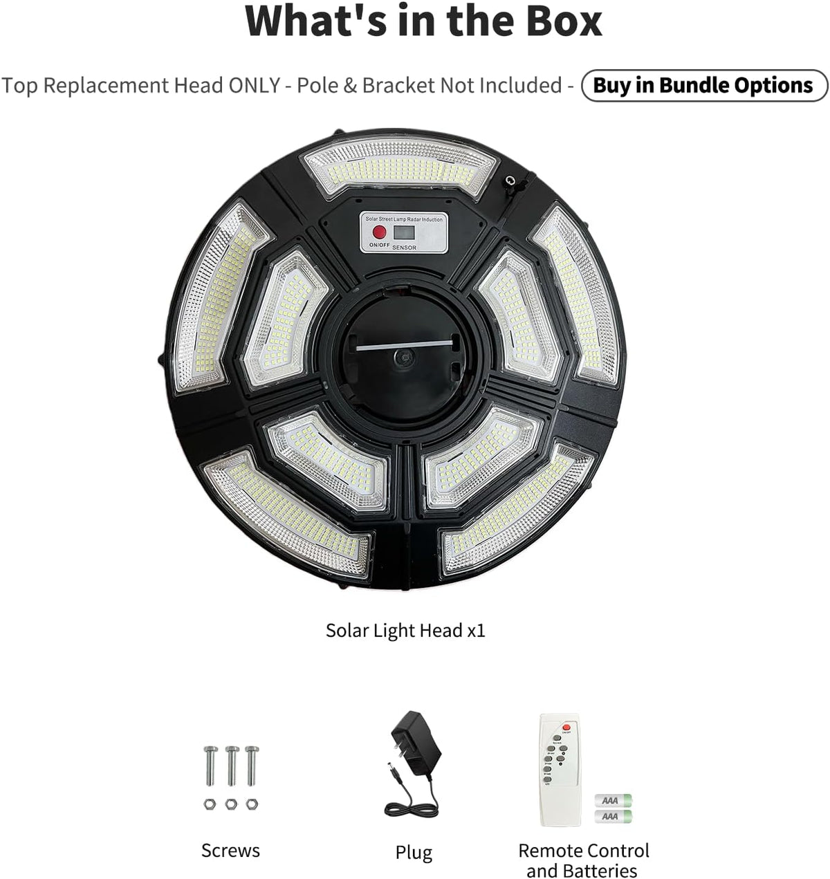 Outdoor Solar Lamp Post Light, Fit for 2 3/8 to 3 Inch Pole