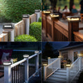 Brightever 4x4 5x5 Solar Post Cap Lights Outdoor 12-Pack Black