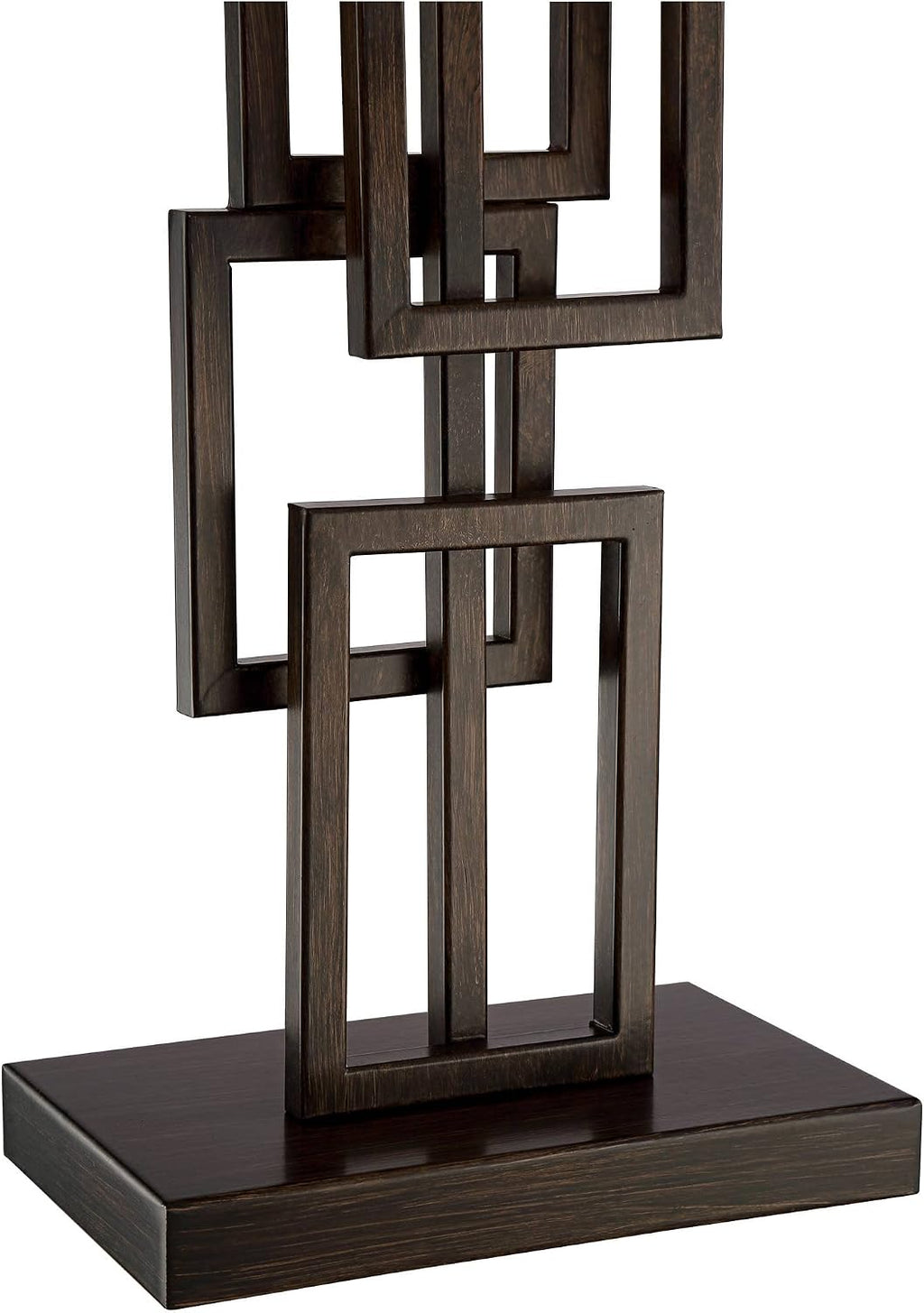Kory 26 1/2" Tall Table Lamp Bronze Brown Rectangles Geometric Modern Dark