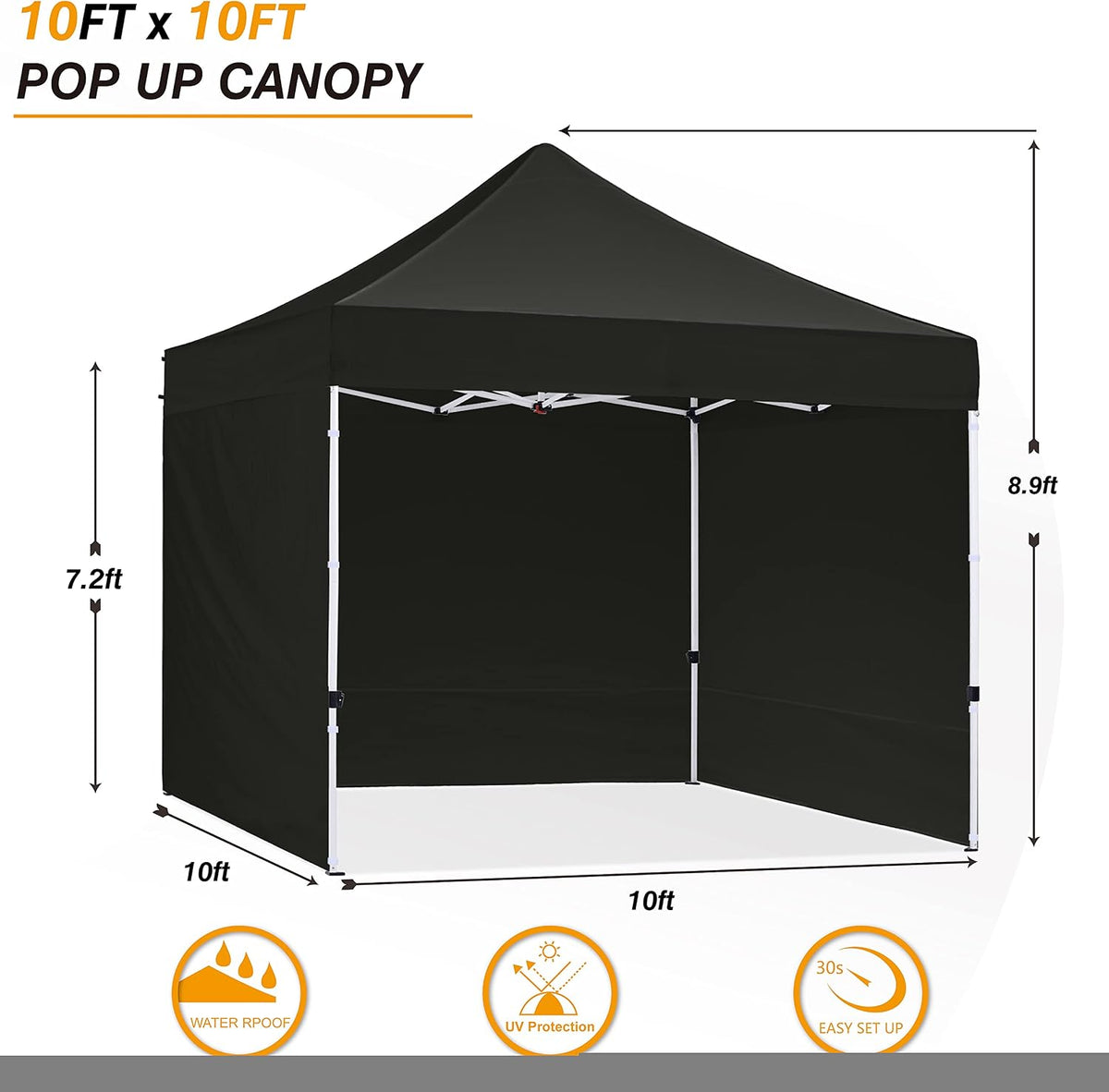 hlong 10x10 heavy duty pop-up canopy with 4 shown in use