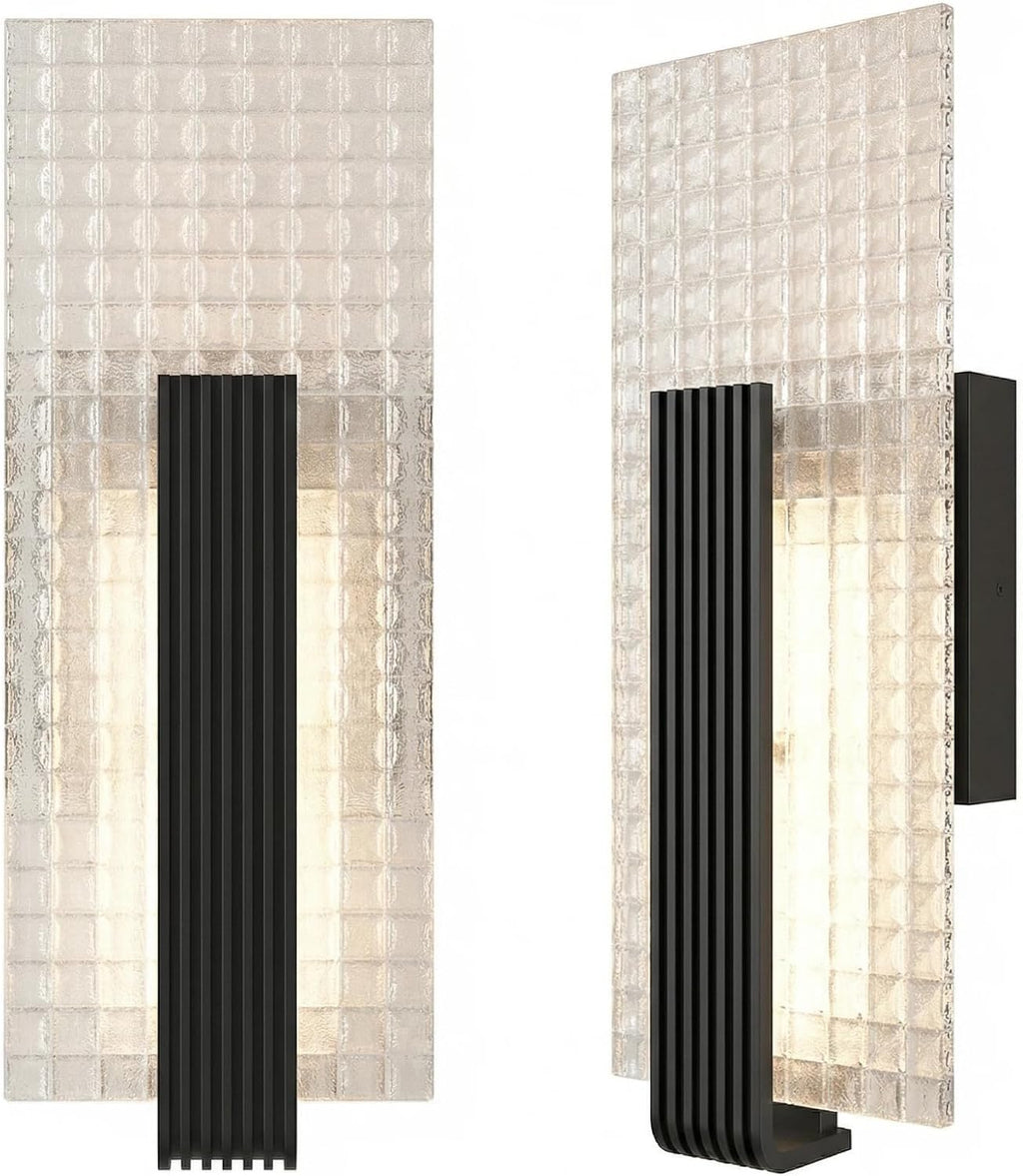 Black Wall Sconce Indoor, Modern LED Wall Light Fixtures Set of 2