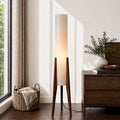 Wabi-Sabi 50" Wood Tripod Floor Lamp with Paper Lantern Inspired