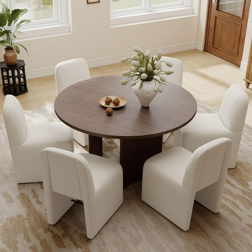 Hyfirm Upholstered Dining Chairs Set of 6, No Assembly Reception Chairs