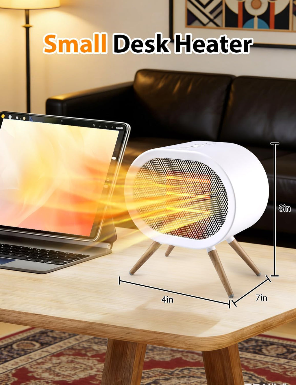 Cute Space Heater, 1000W Portable Space Heaters for Indoor Use