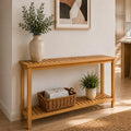 48" Narrow Outdoor Console Table, Sofa Buffet Serving Patio Table