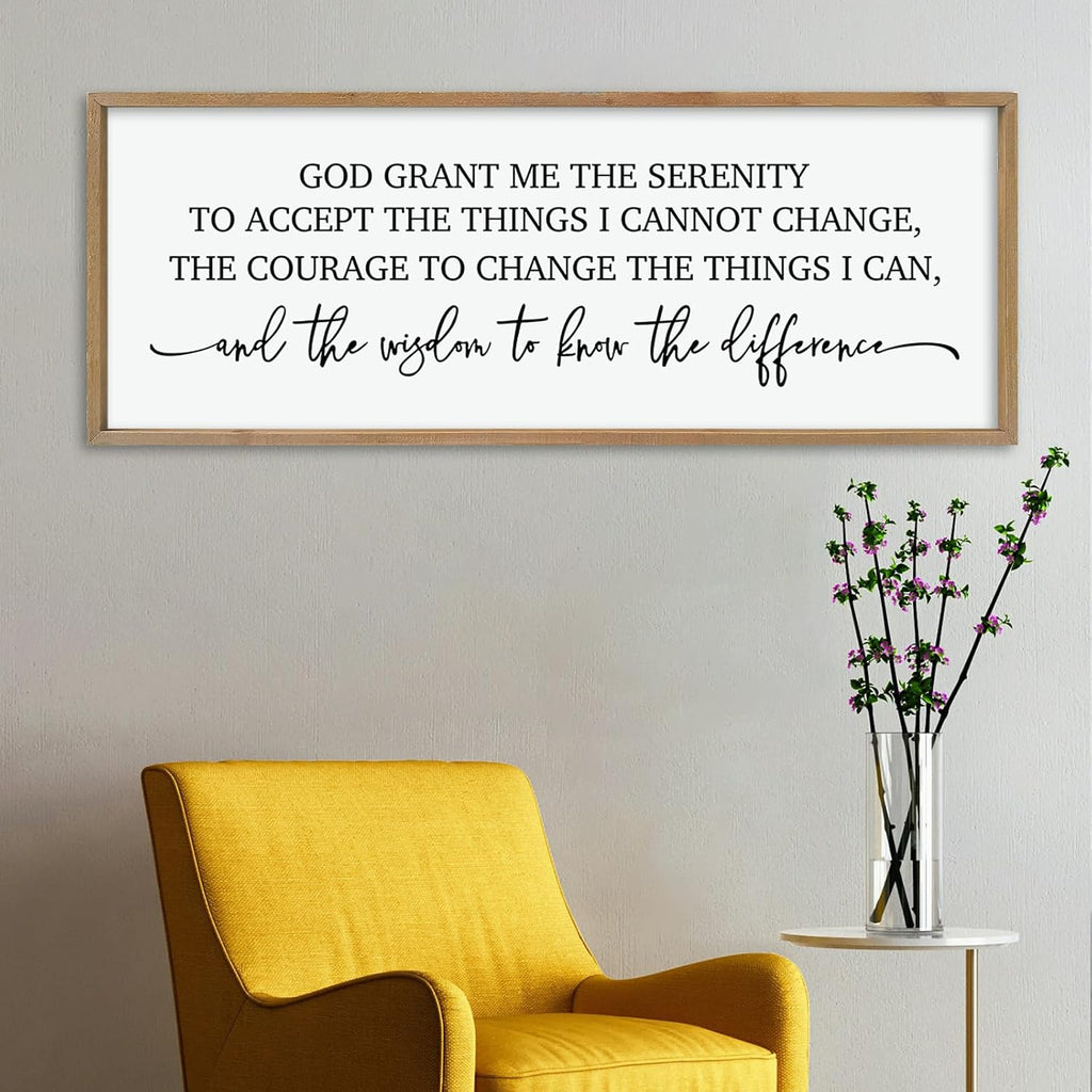 ZZJJHYWGQ Serenity Prayer, Bible Verse Wall Decor, 40''×15'', Wood