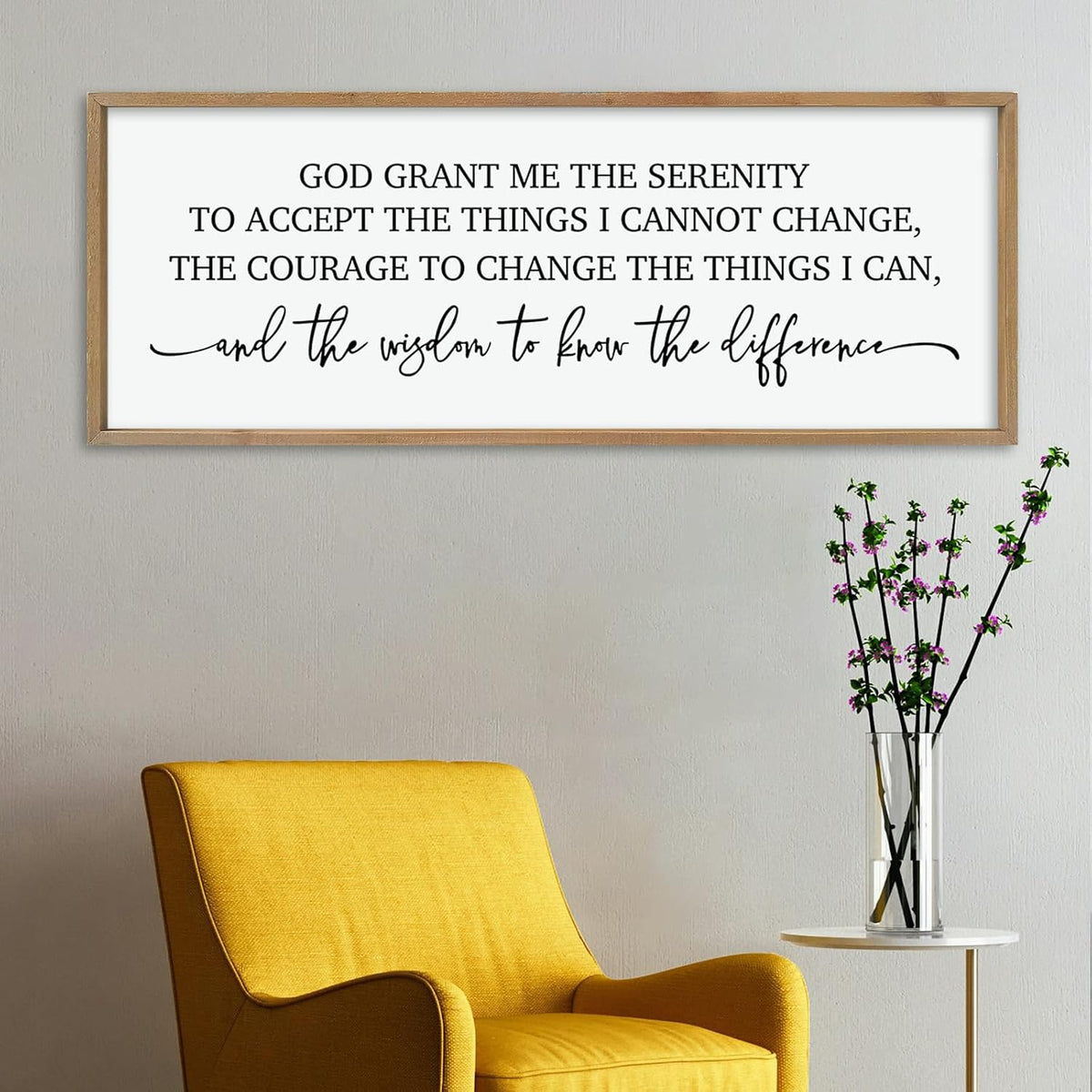 ZZJJHYWGQ Serenity Prayer, Bible Verse Wall Decor, 40''×15'', Wood