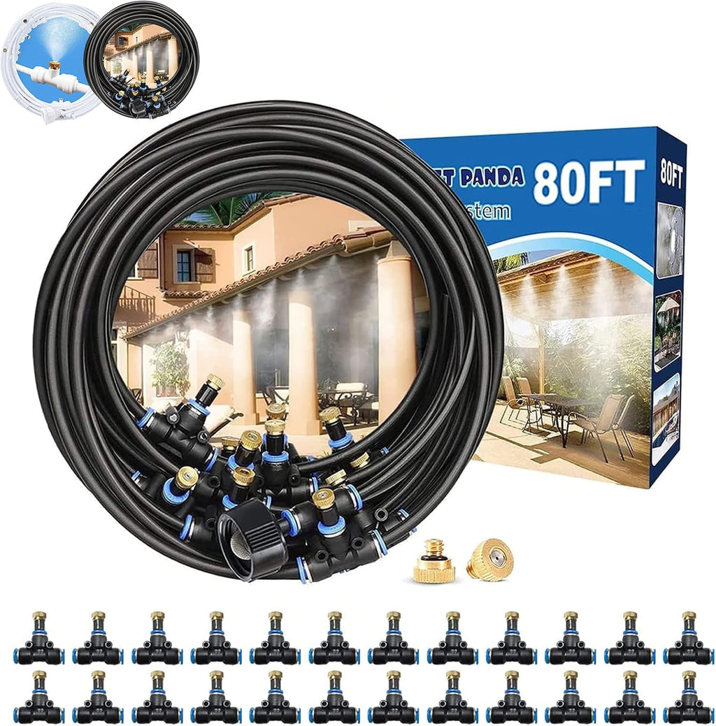 Misters for Outside Patio, 80FT|24M Outdoor Water Misting Cooling System.