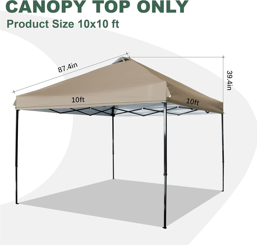 10x10 canopy replacement top with air vent silver shown in use