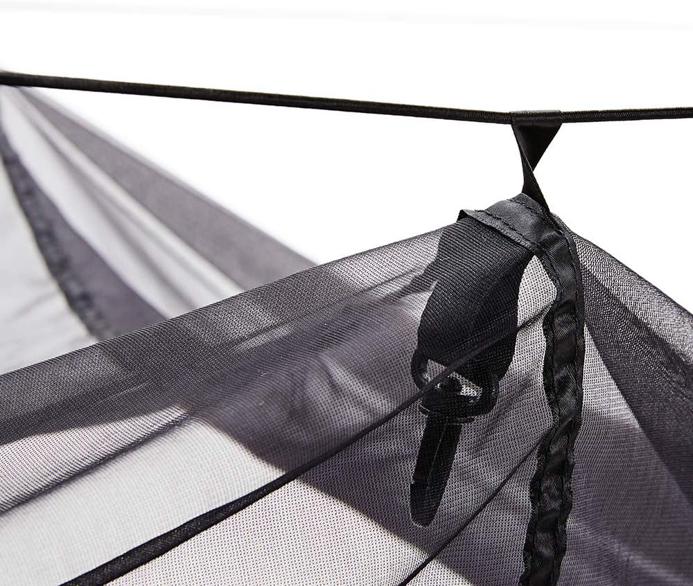 Easthills Outdoors Jungle Explorer 118" x 79" Double Camping Hammock Lightweight Rip-Stop Parachute Nylon 2 Person Hammocks with Removable Bug Net, Tree Straps and Tarp Blue