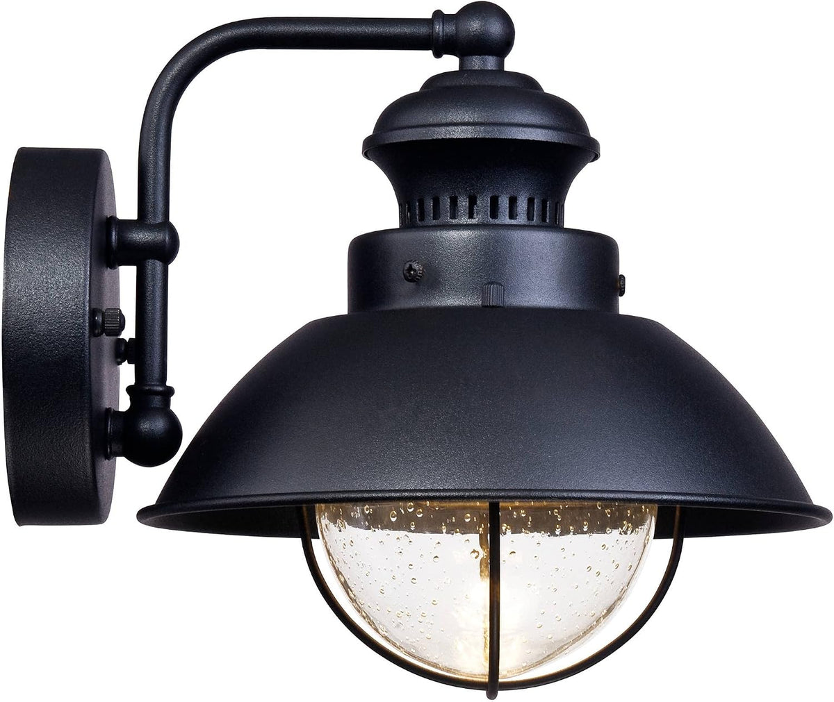 Fordham 8" High Black LED Farmhouse Outdoor Wall Light Fixture