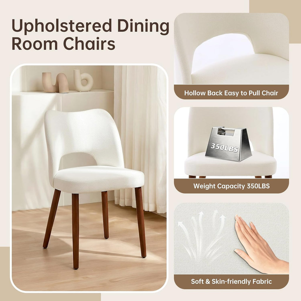 GarveeHome Dining Chairs Set of 4, Modern Hollow Back Dining Room Chair
