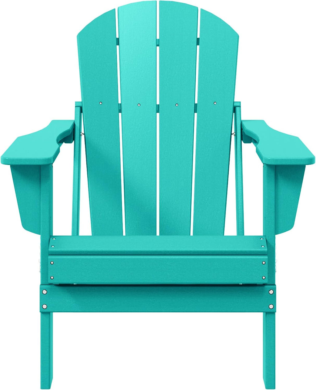 WestinTrends Malibu Outdoor HDPE Folding Adirondack Chair, Pacific Blue