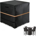 Outdoor Wicker Table Set Cover, 60" L x 60" W x 38" H, Black