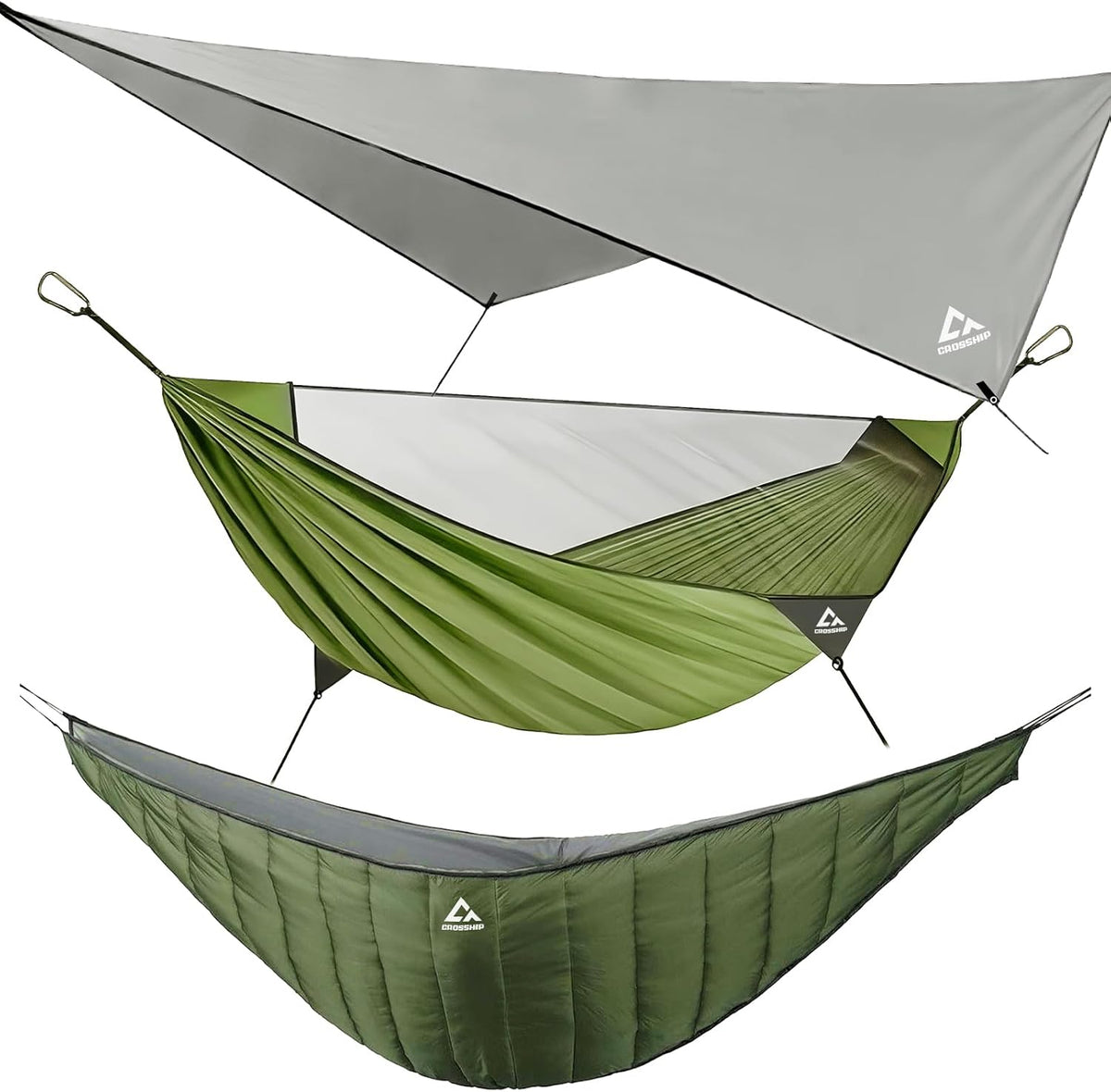 Camping Hammock with Mosquito Net, Underquilt & Rain Fly Tarp