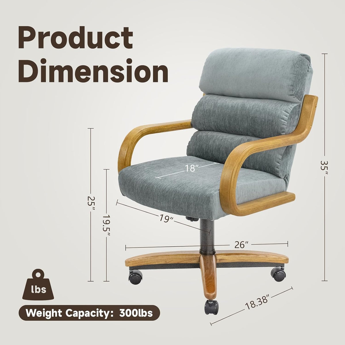 Chromcraft Nova Swivel-Tilt Caster Dining Chair - Chestnut - Lake - 4pc