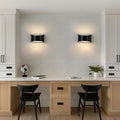 Black Modern LED Wall Sconce (with G9 Bulbs) Hardwired Indoor Wall Lights Set of 2 Up and Down Wall Mount Lamps for Hallways, Bedrooms, Hallways, Living Room 3000K Warm White