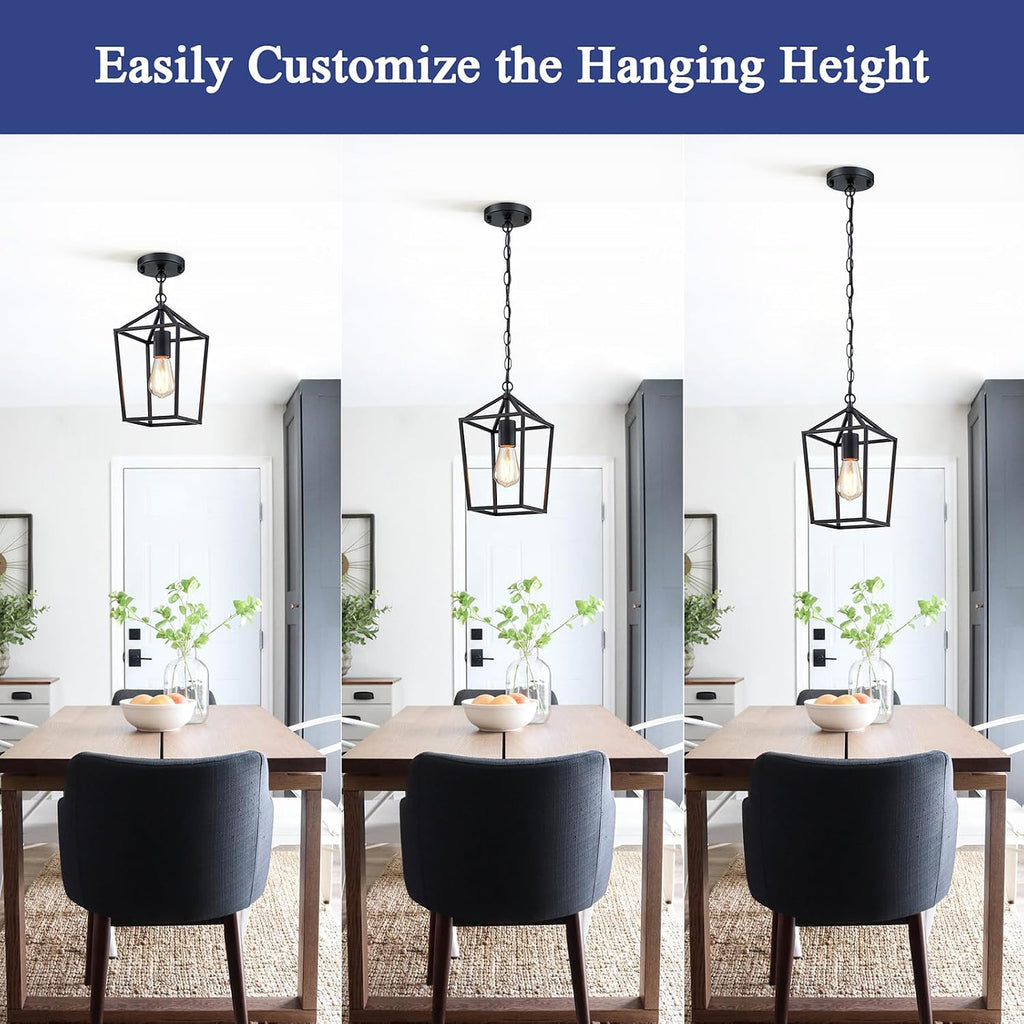 Sheetea 2 Pack Pendant Lights Kitchen Island, Modern Black Light Fixtures